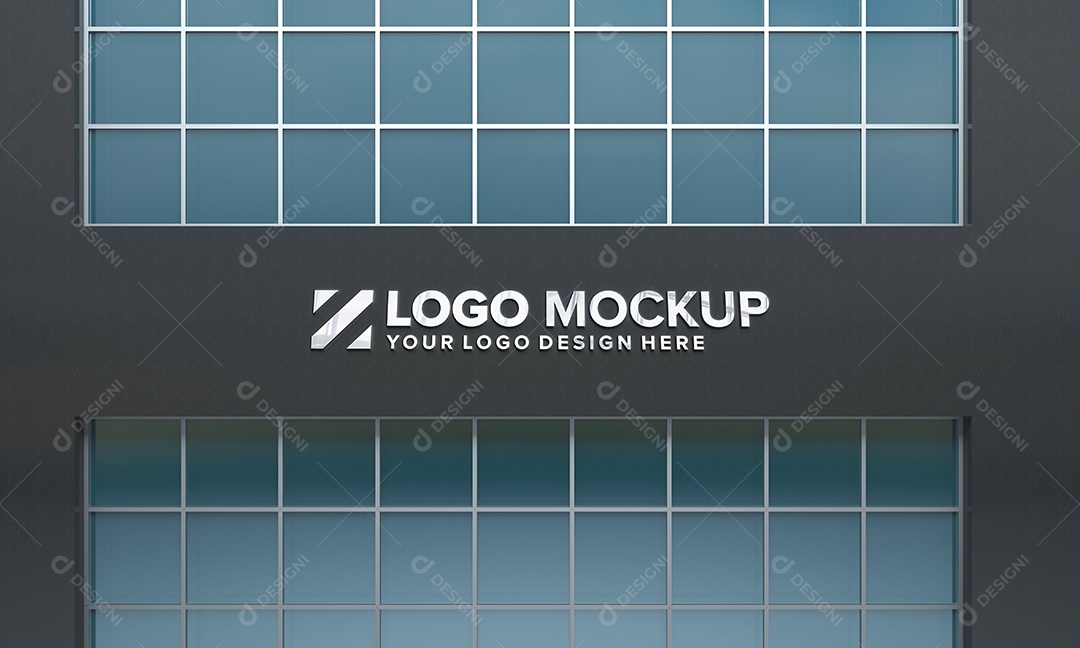Fachada de Empresa Mockup PSD Editável