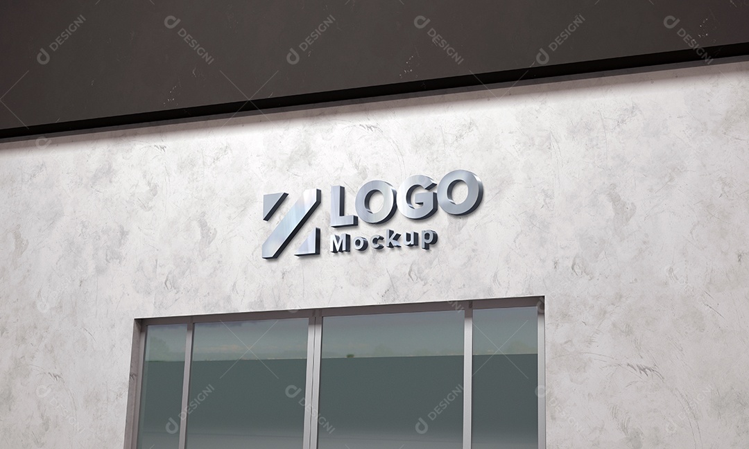 Fachada de Empresa Mockup PSD Editável