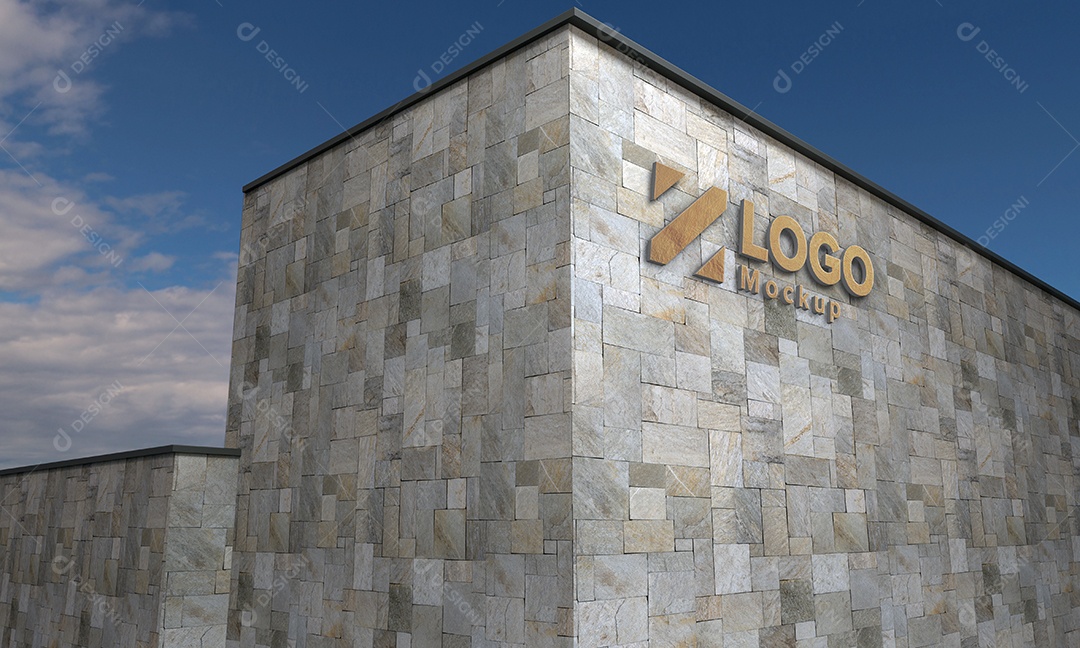 Fachada de Empresa Mockup PSD Editável