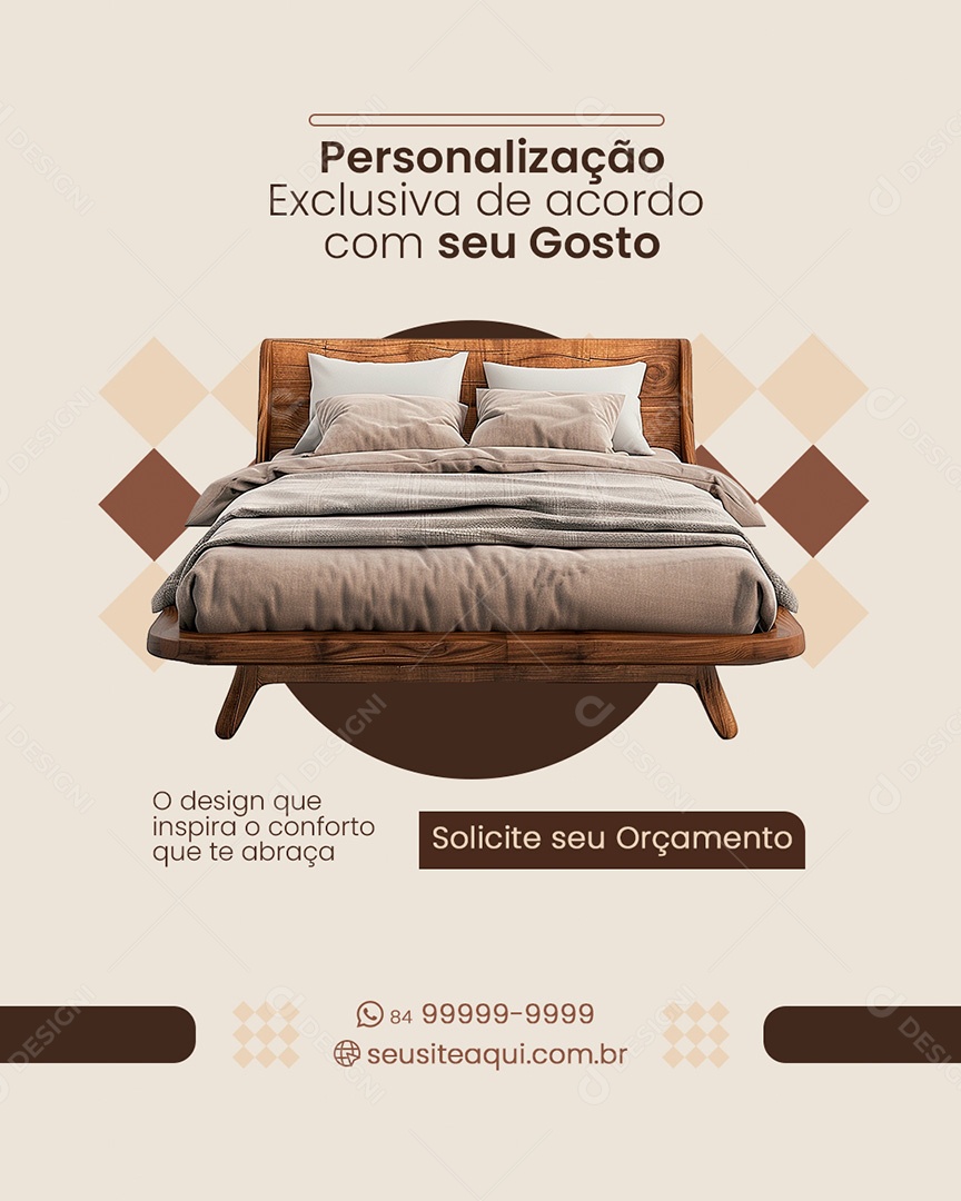 Loja de Móveis Personalização Exclusiva Social Media PSD Editável