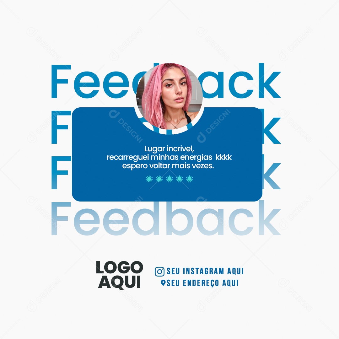 Resort Feedback Social Media PSD Editável