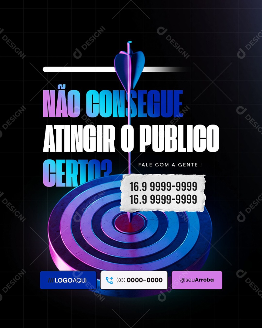 Marketing Digital Fale Com a Gente Social Media PSD Editável