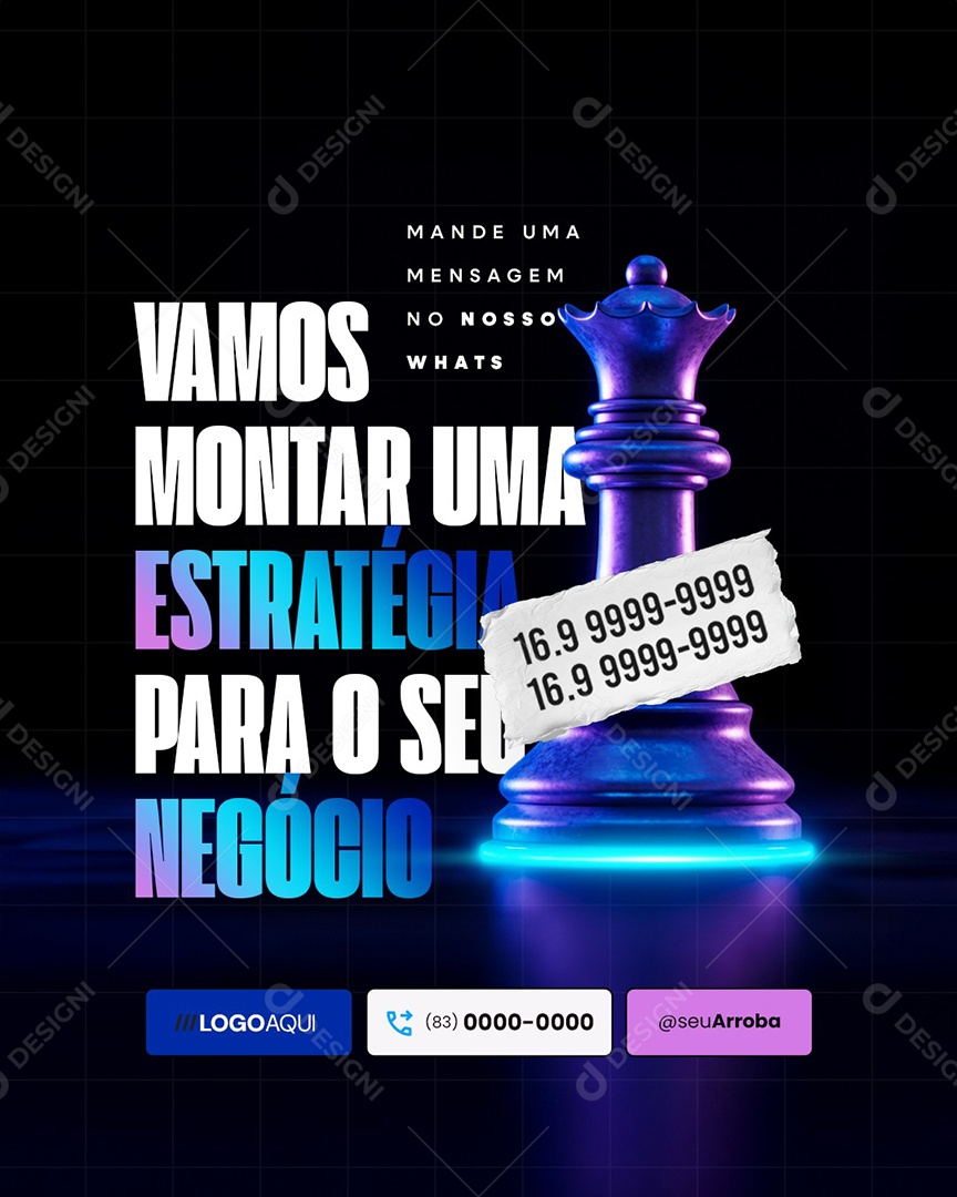 Marketing Digital Mande Uma Mensagem do Nosso Whats Social Media PSD Editável