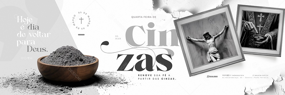 Carrossel Quarta Feira de Cinzas 05 de Março Social Media PSD Editável