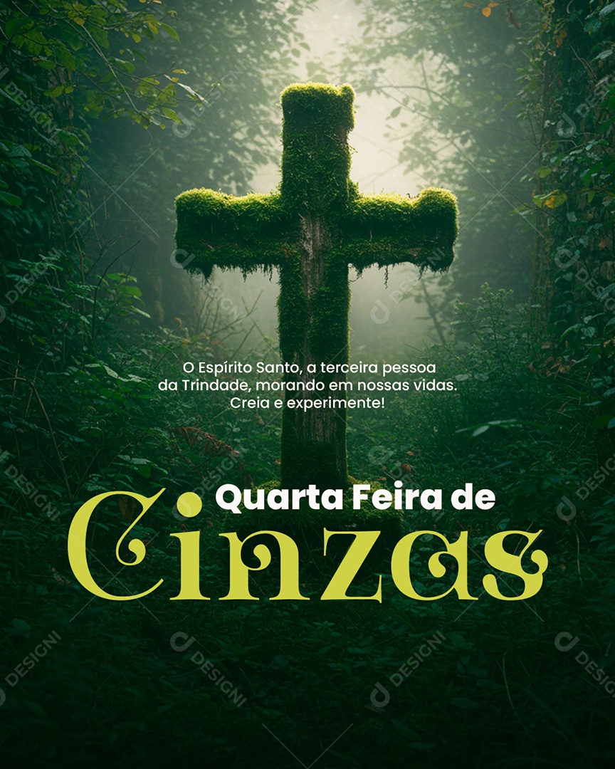 Quarta Feira de Cinzas 05 de Março Social Media PSD Editável