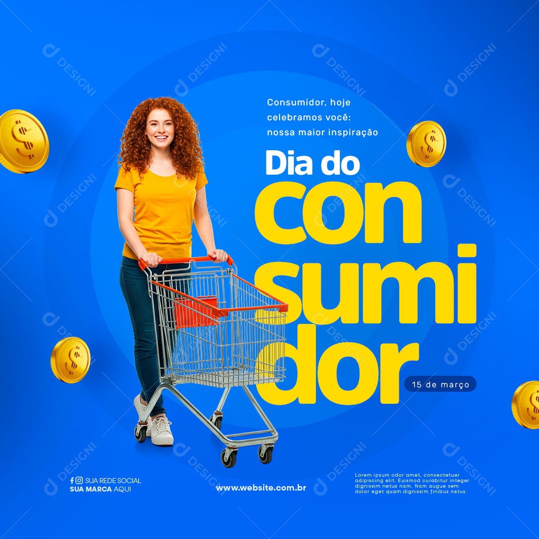 Feliz Dia do Consumidor 15 de Março Social Media PSD Editável
