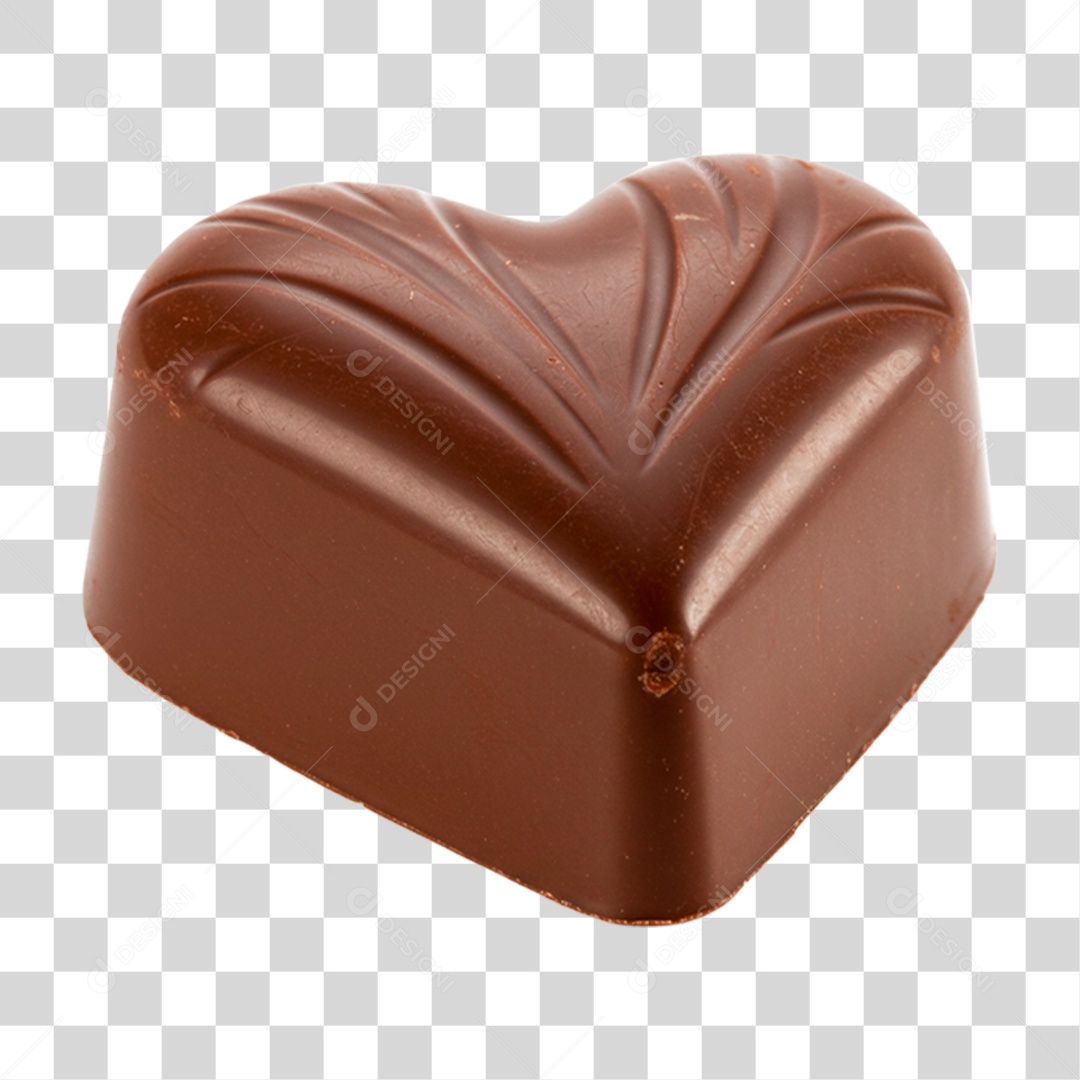 Coração de Chocolate PNG Transparente