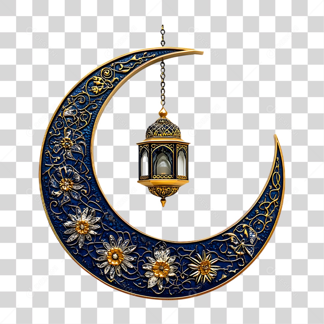 Luminária em Forma de Lua PNG Transparente