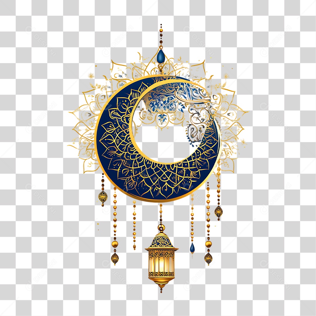 Luminária em Forma de Lua PNG Transparente