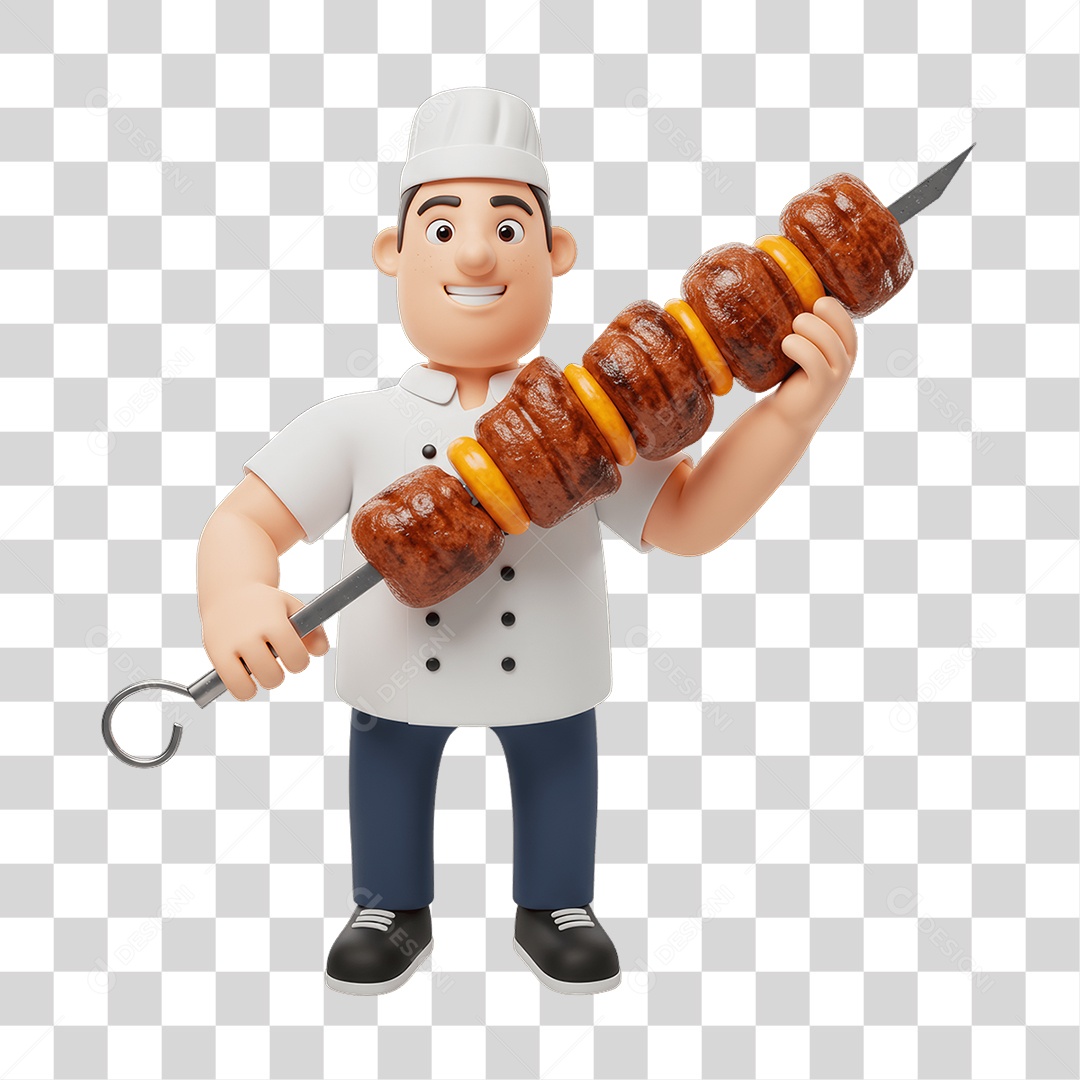 Personagem Homem com Espeto PNG Transparente