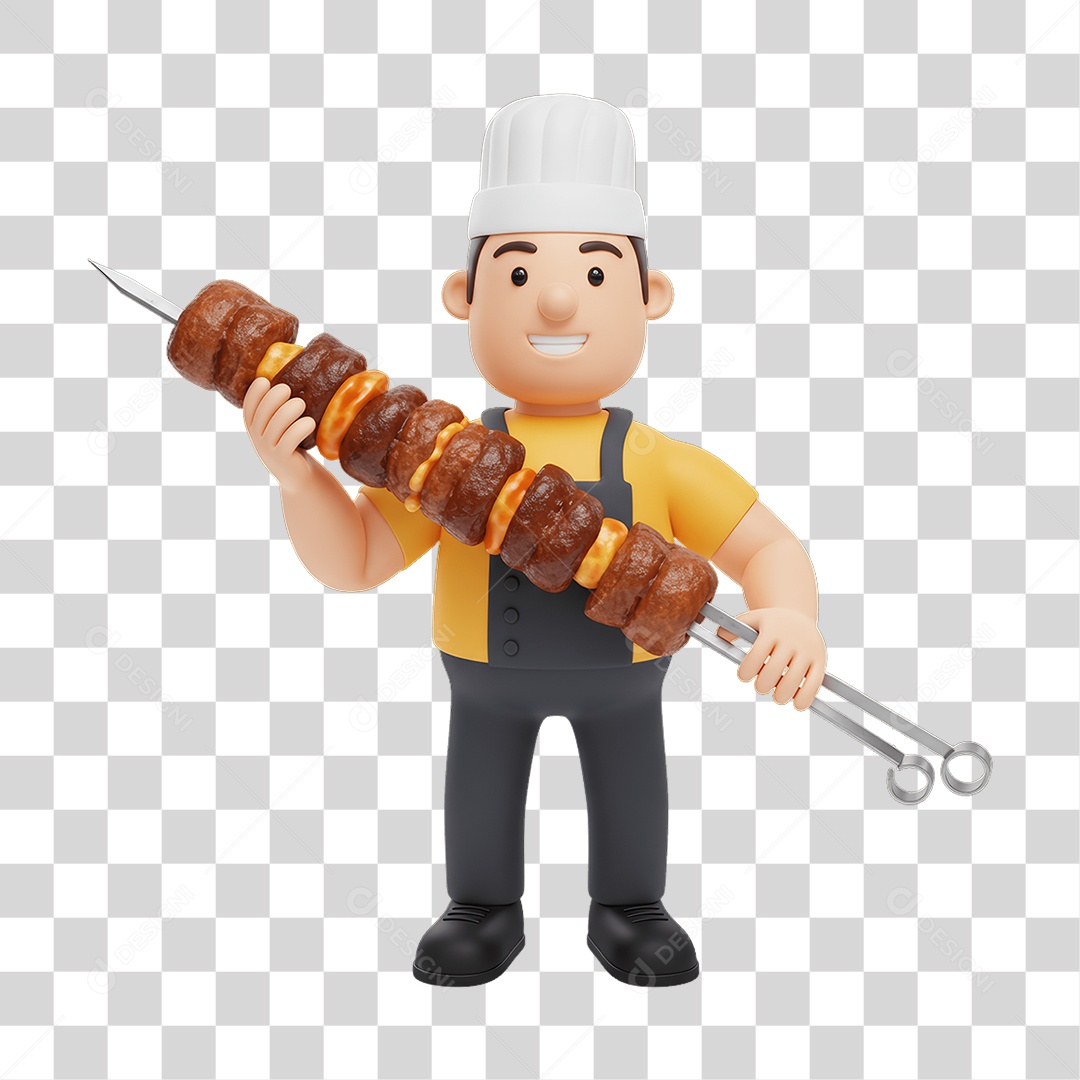 Personagem Homem com Espeto PNG Transparente