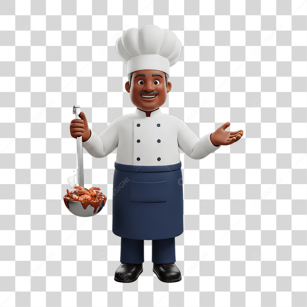 Personagem Chefe de Cozinha PNG Transparente