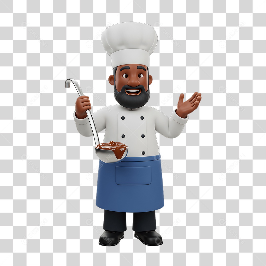 Personagem Chefe de Cozinha PNG Transparente