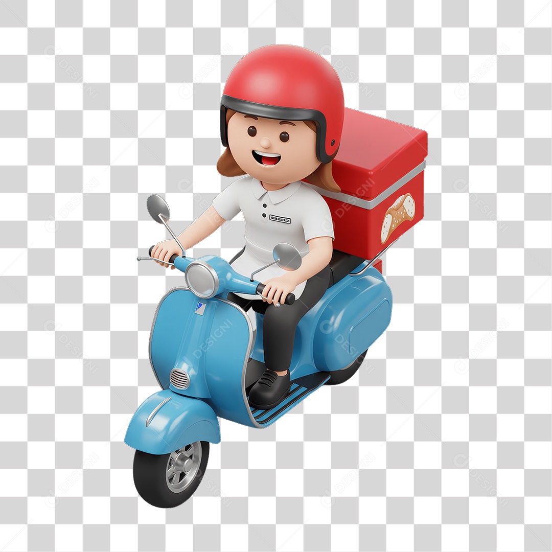 Personagem Entregador Italiano PNG Transparente