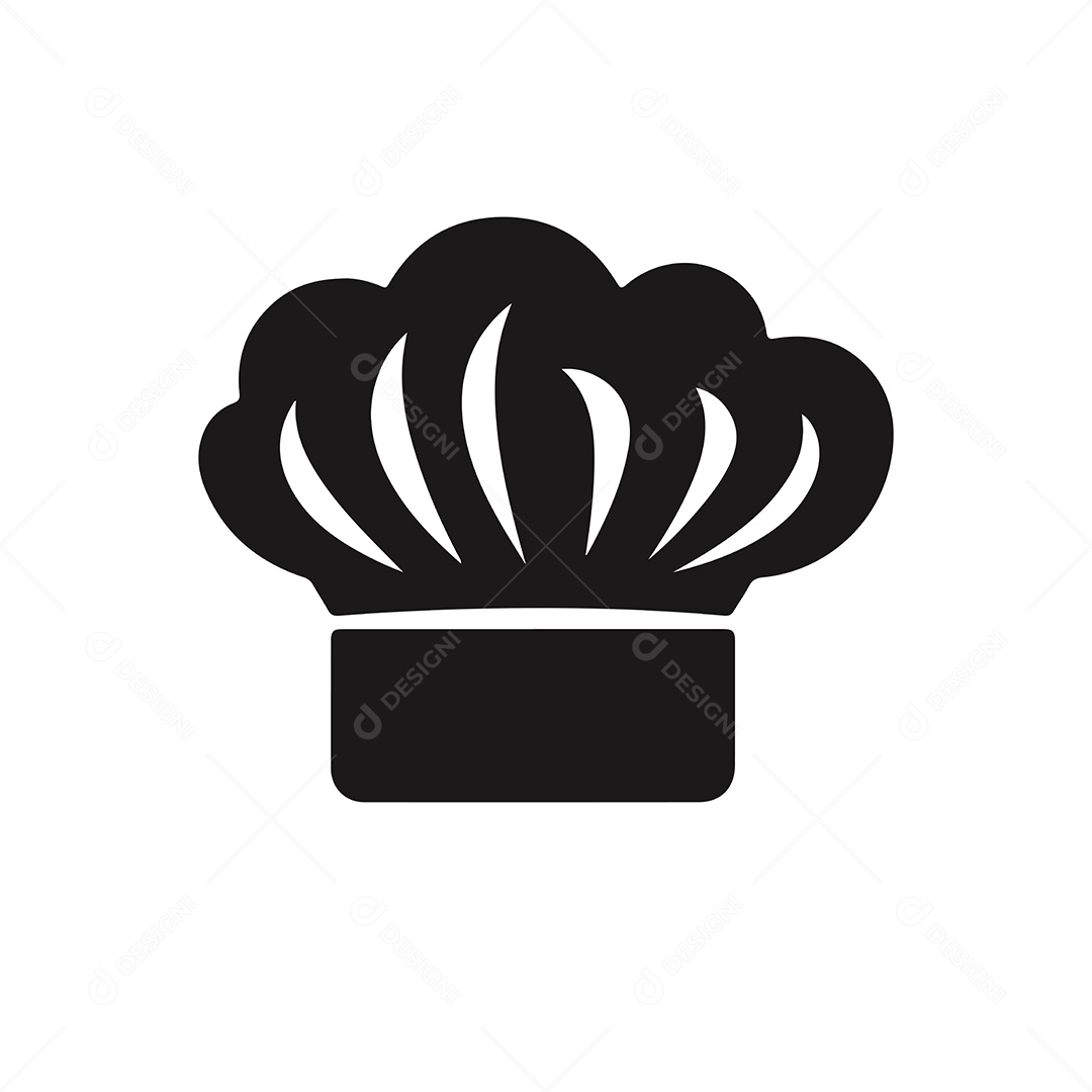 Ícone de Chapéu de Chefe Cozinha Ilustração Vetor EPS