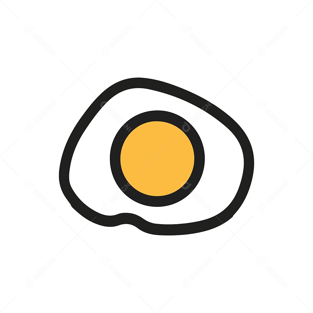 Ícone de Ovo Frito Ilustração Vetor EPS