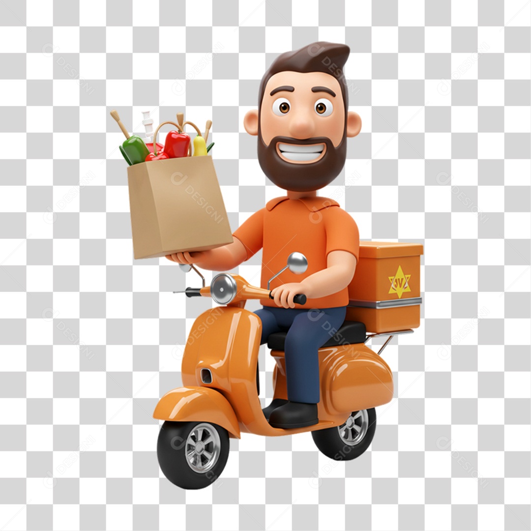 Entregador Mercadorias PNG Transparente