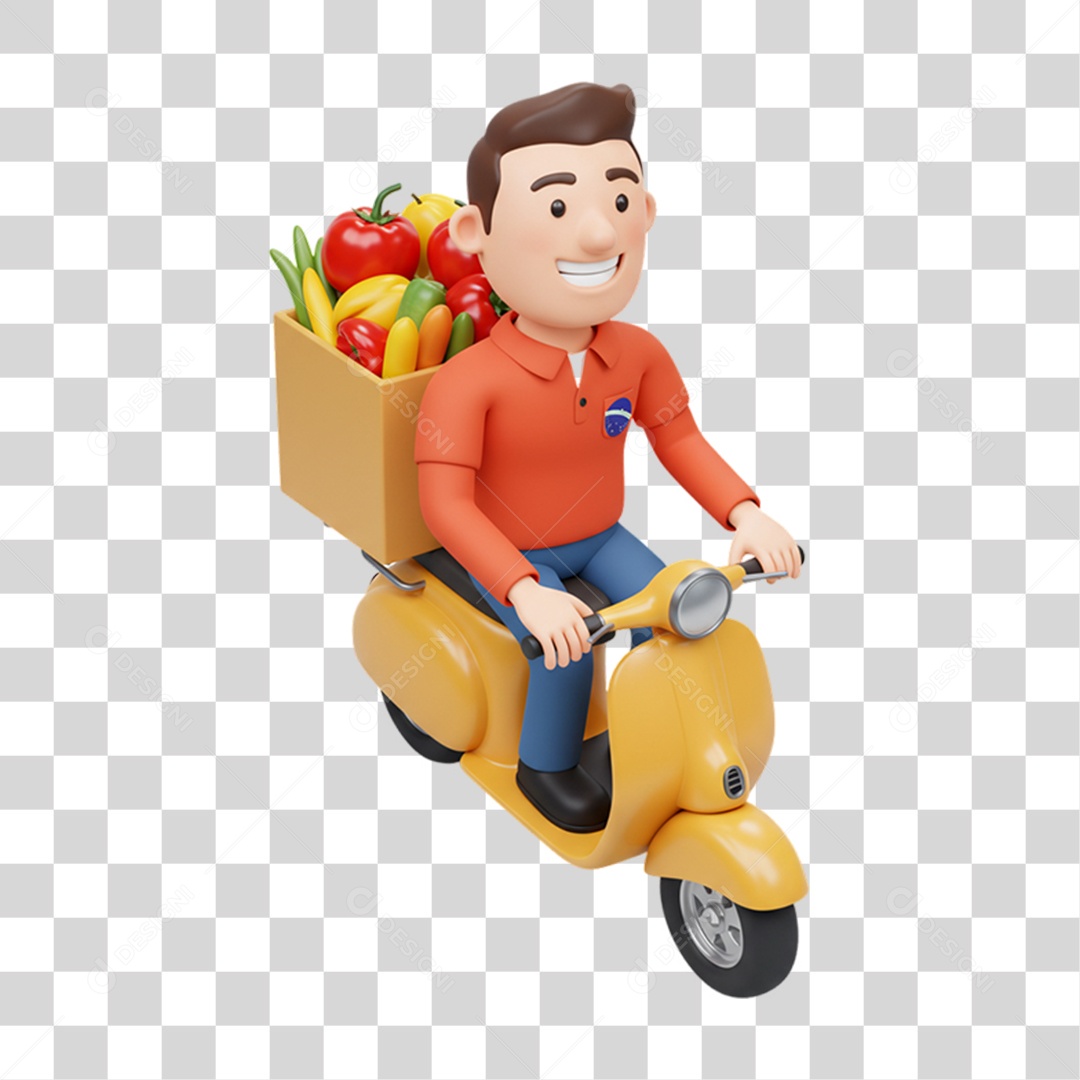 Entregador Mercadorias PNG Transparente