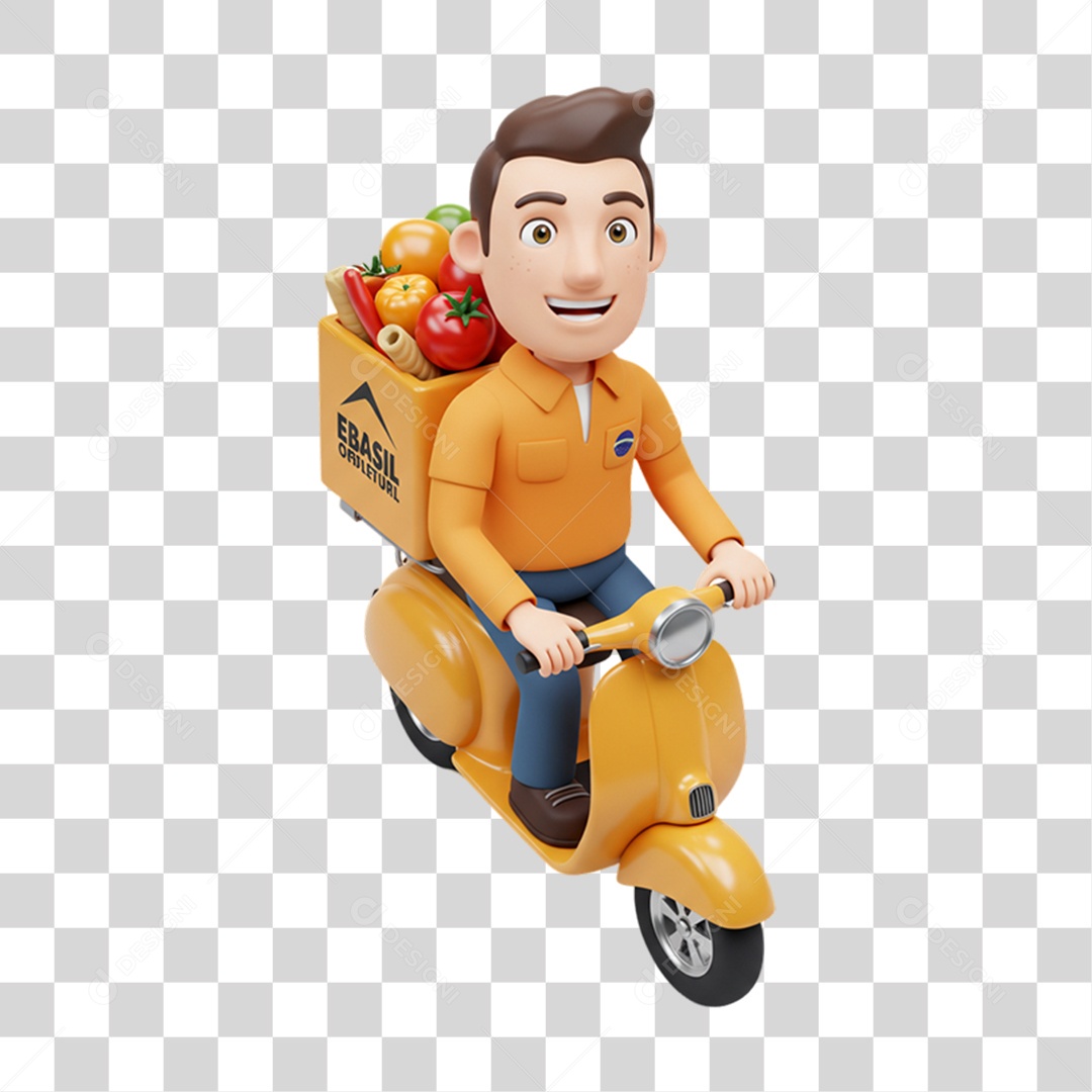 Entregador Mercadorias PNG Transparente