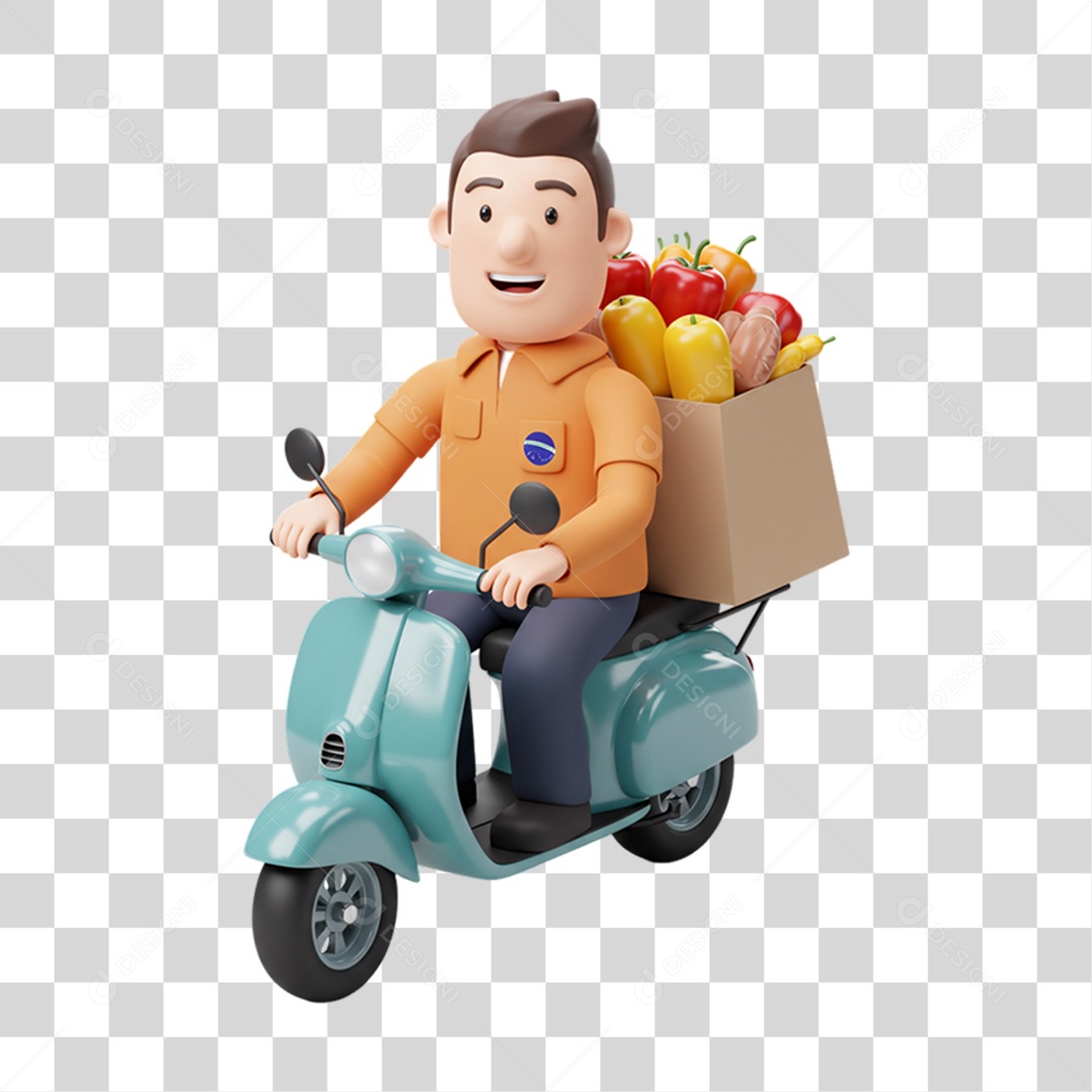 Entregador Mercadorias PNG Transparente