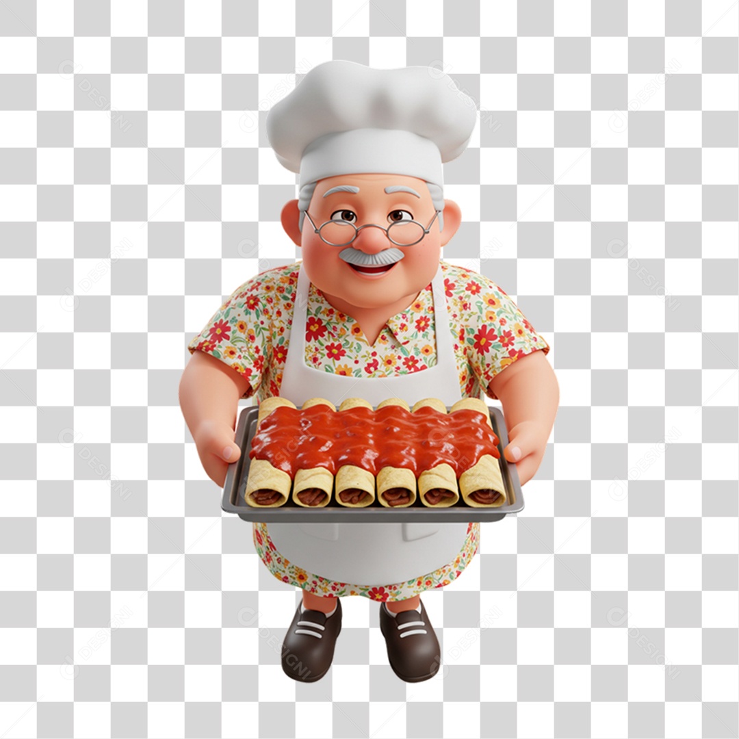 Personagem Mulher Mexicana com Comidas Típicas da Região PNG Transparente