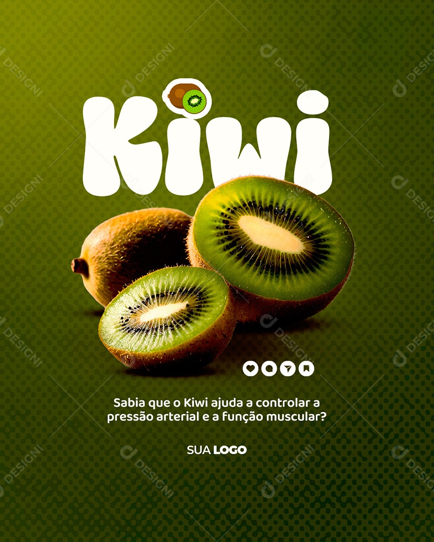 Nutricionista Saiba os Benefícios do Kiwi Social Media PSD Editável