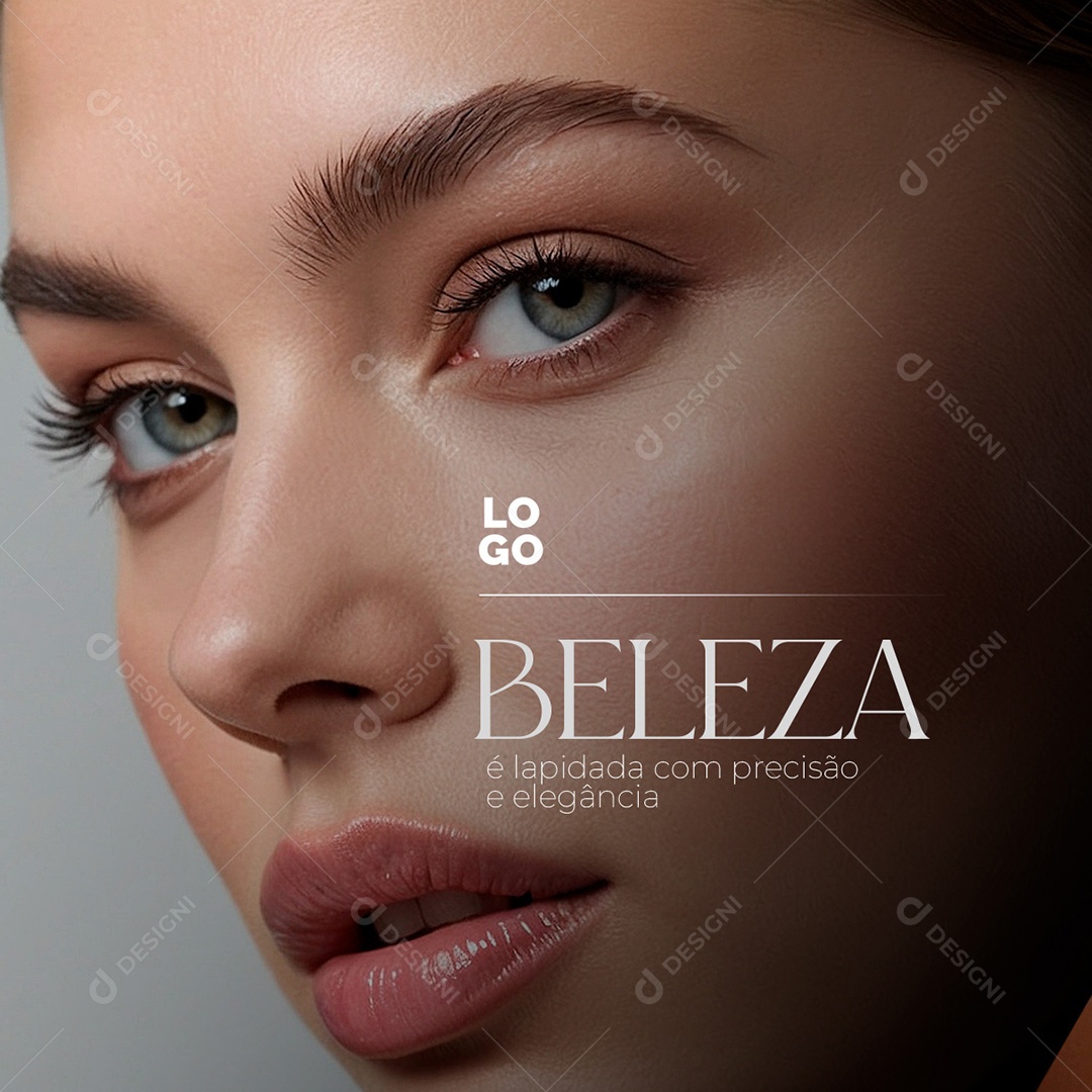 Estética Beleza Lapidada com Precisão Social Media PSD Editável