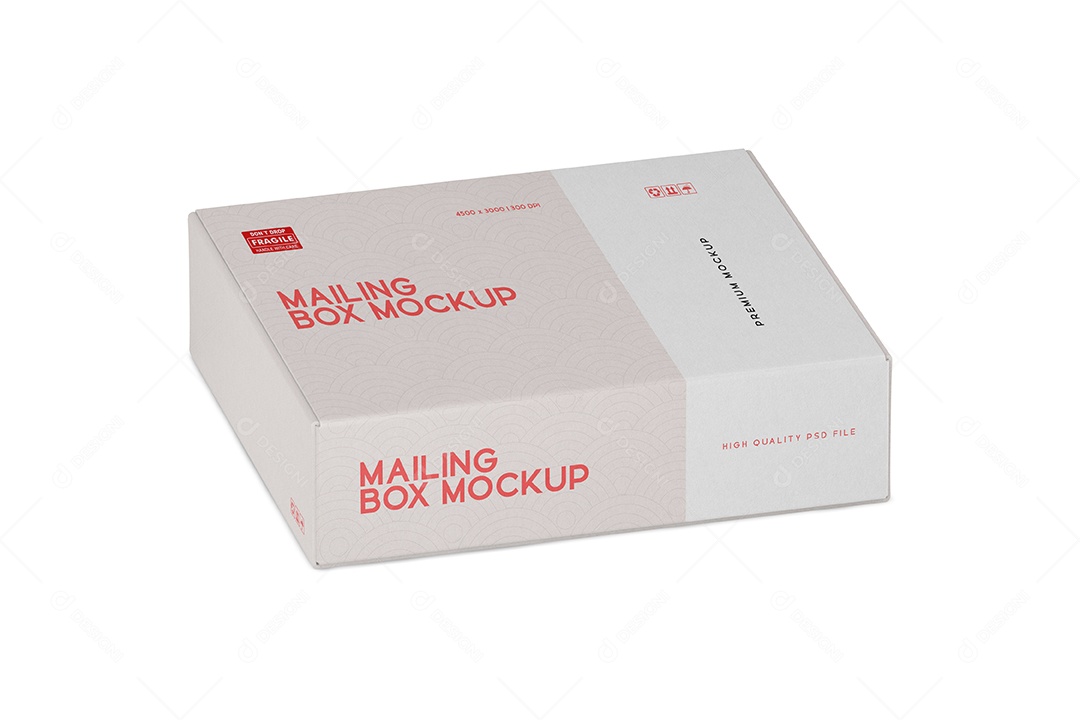 Caixa de Correio em Papel Kraft Mockup PSD Editável