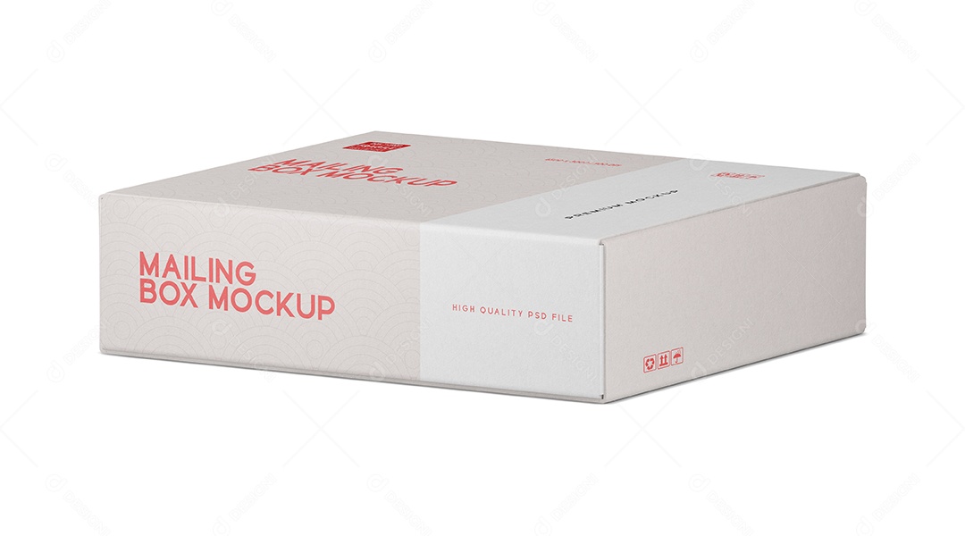 Caixa de Correio em Papel Kraft Mockup PSD Editável