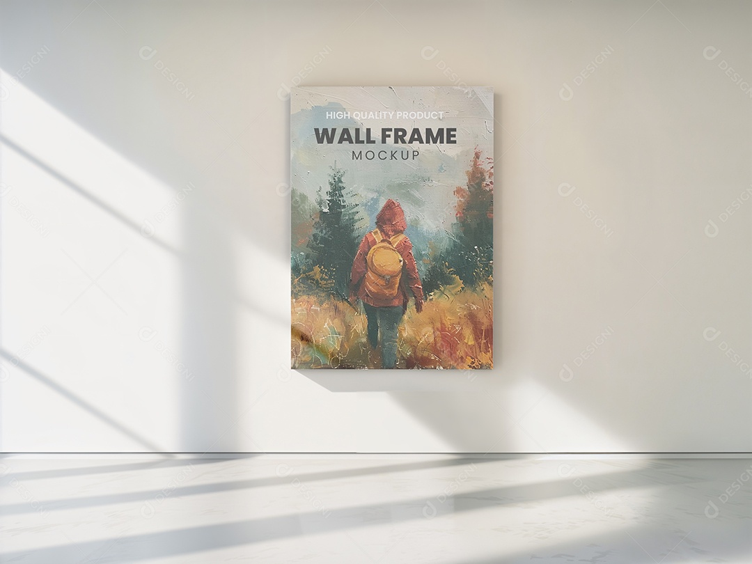 Quadro em Sala de Estar Mockup PSD Editável