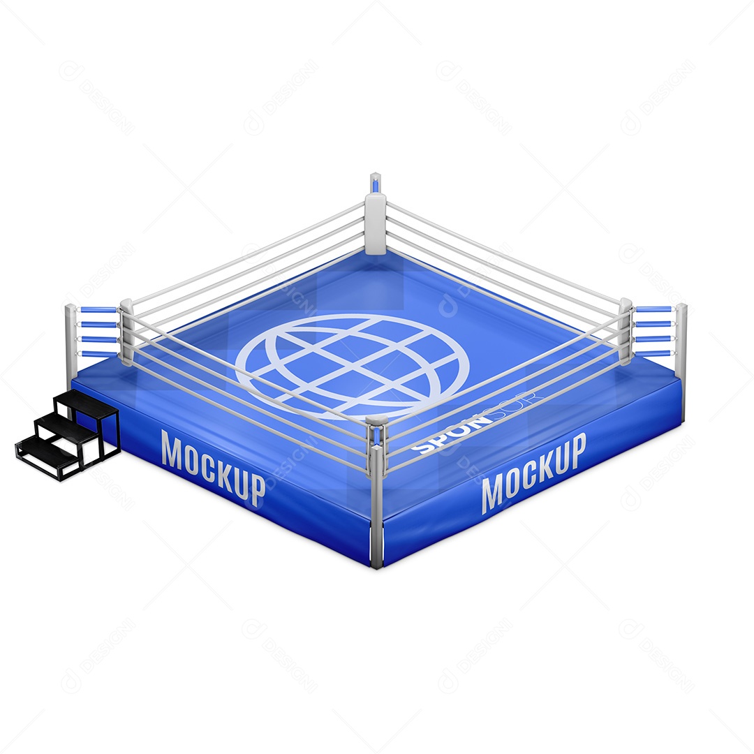 Ringue de Boxe Mockup PSD Editável