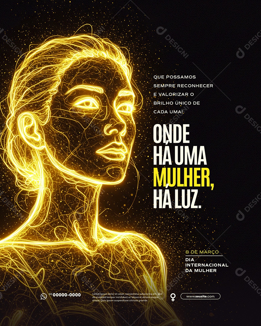 Dia Internacional Das Mulheres 08 de Março Social Media PSD Editável