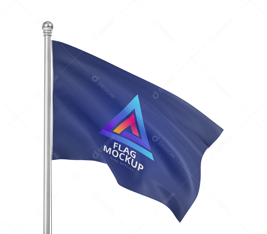 Mockup Bandeira PSD Editável