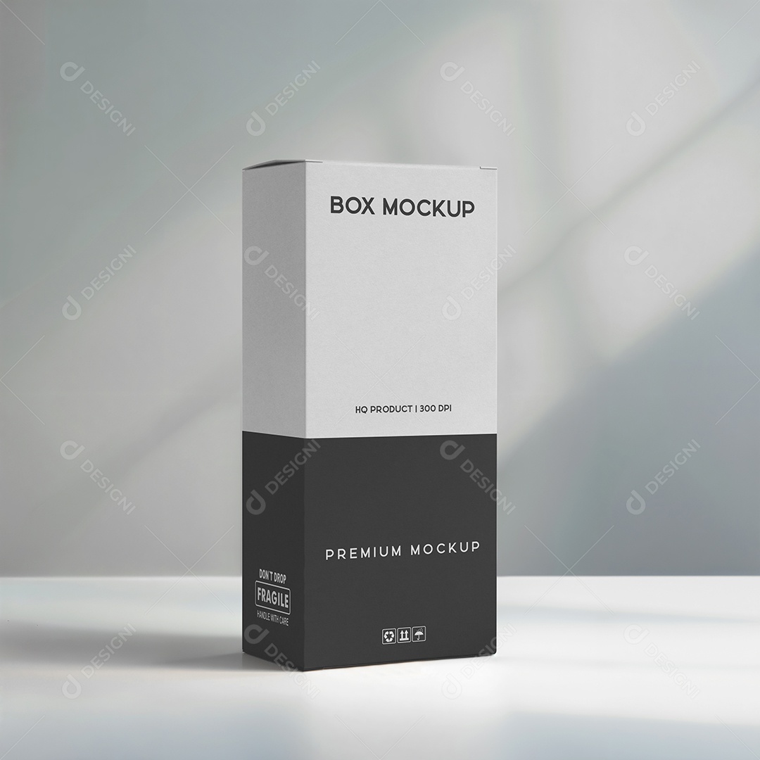 Mockup Caixa de Papel Kraft PSD Editável