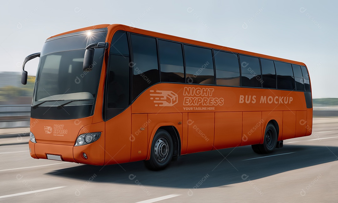 Mockup de Ônibus PSD Editável
