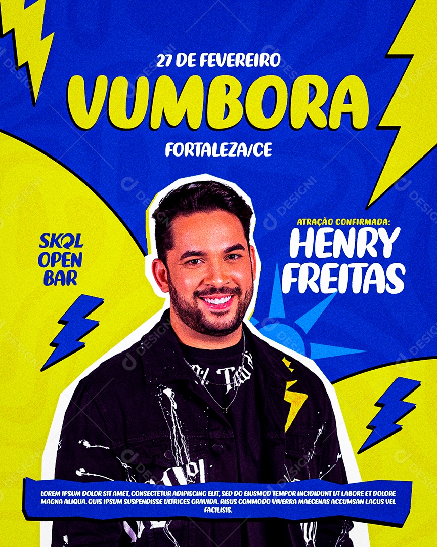 Flyer Henry Freitas Vumbora Social Media PSD Editável