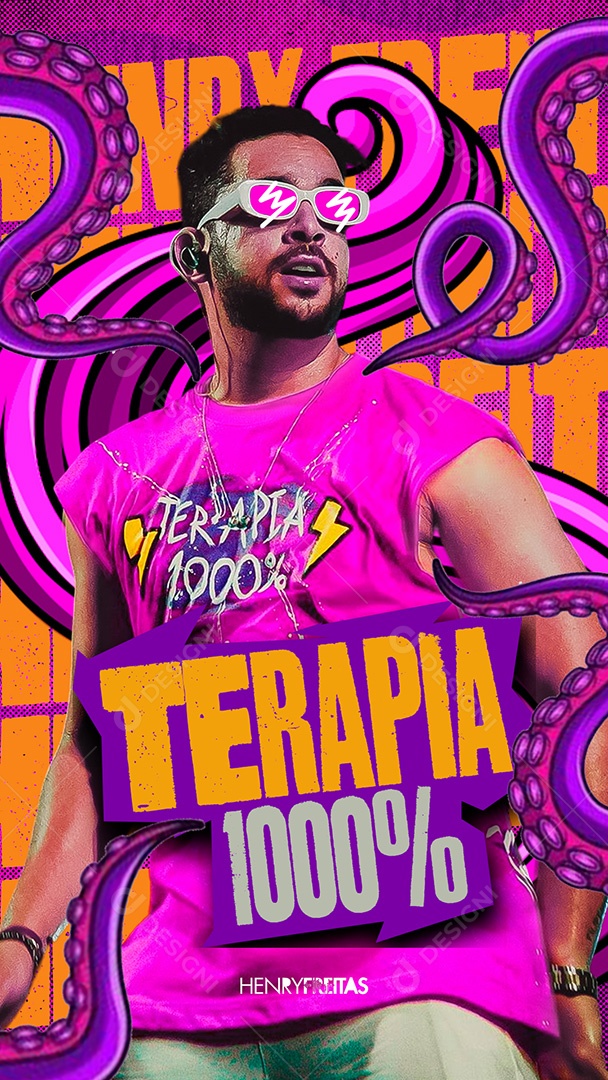 Story Flyer Terapia 1000% Social Media PSD Editável