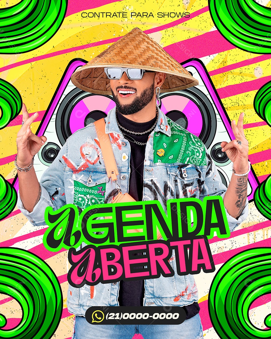 Story Flyer Agenda Aberta Social Media PSD Editável