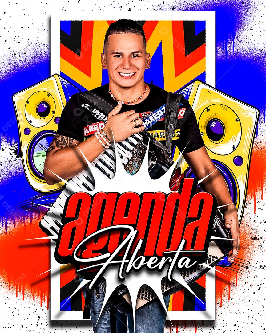 Feed Flyer Agenda Aberta Social Media PSD Editável