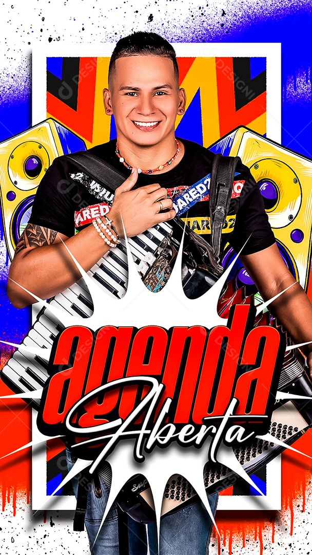 Story Flyer Agenda Aberta Social Media PSD Editável