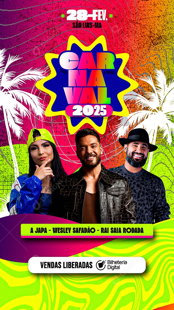Story Flyer Carnaval 2025 Social Media PSD Editável
