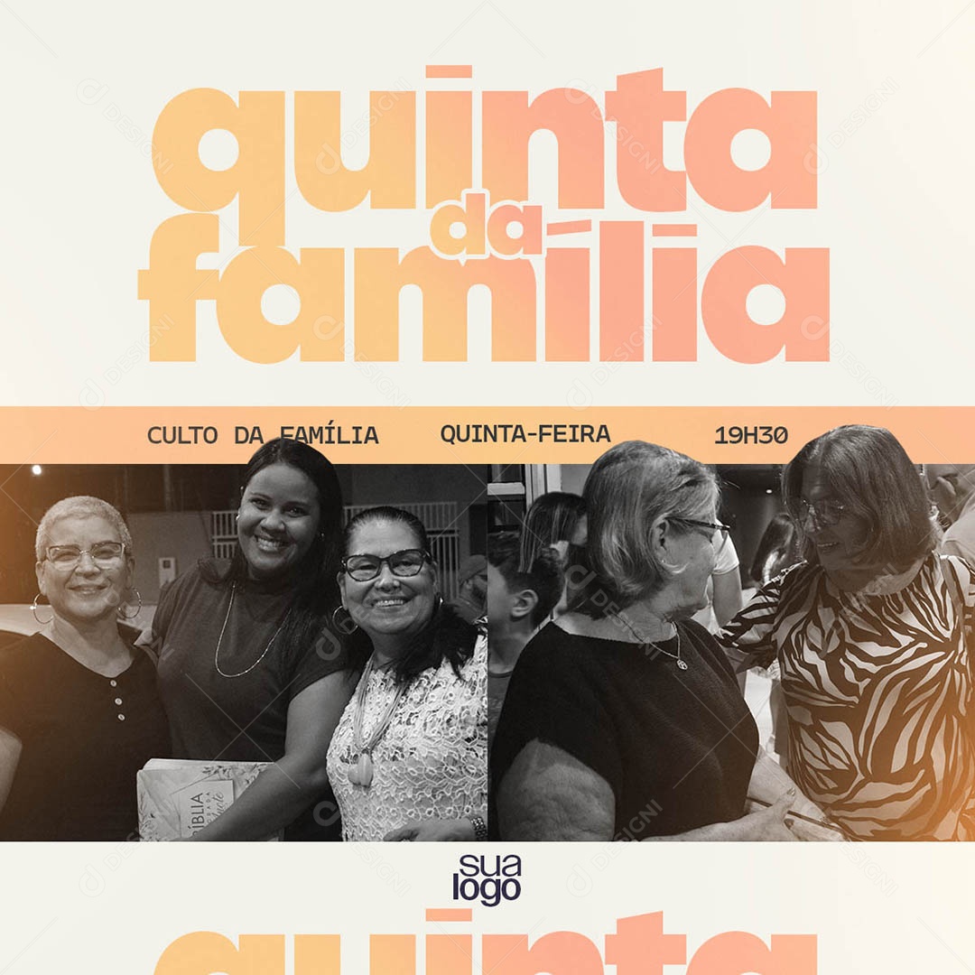 Gospel Quinta da Família Social Media PSD Editável