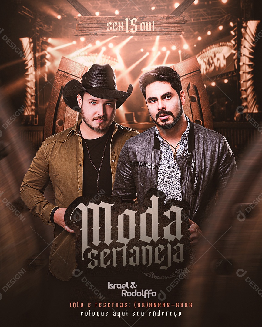 Feed Flyer Moda Sertaneja Social Media PSD Editável