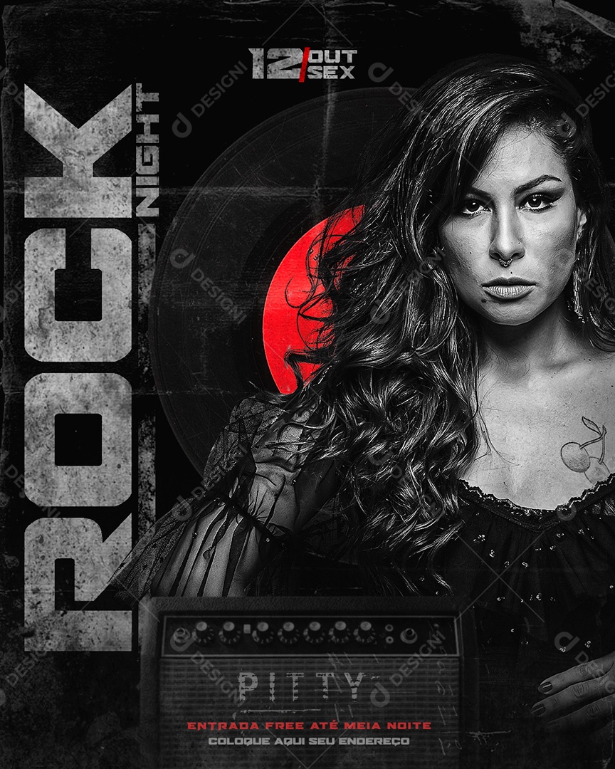 Feed Flyer Rock Pitty Social Media PSD Editável