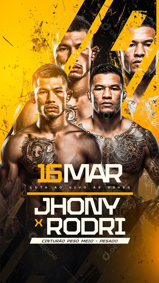 Story Luta Jhony VS Rodri Social Media PSD Editável