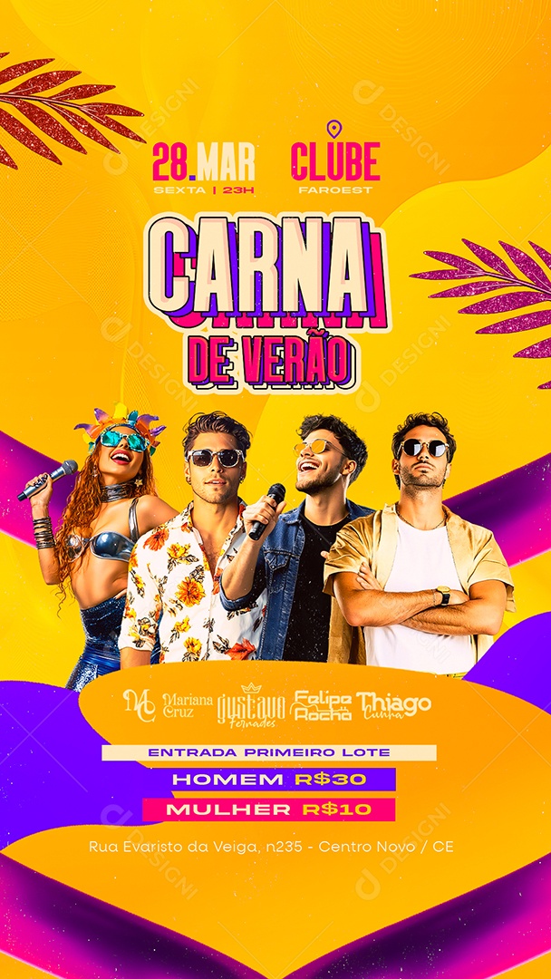 Story Flyer Carnaval Carna De Verão Social Media PSD Editável