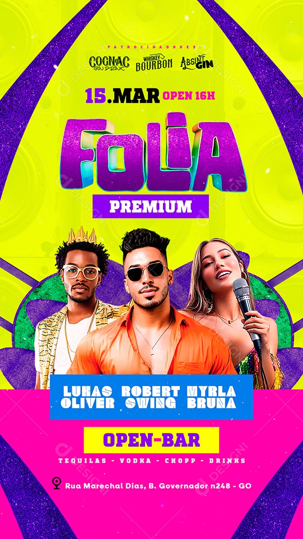 Story Flyer Carnaval Folia Premium Social Media PSD Editável