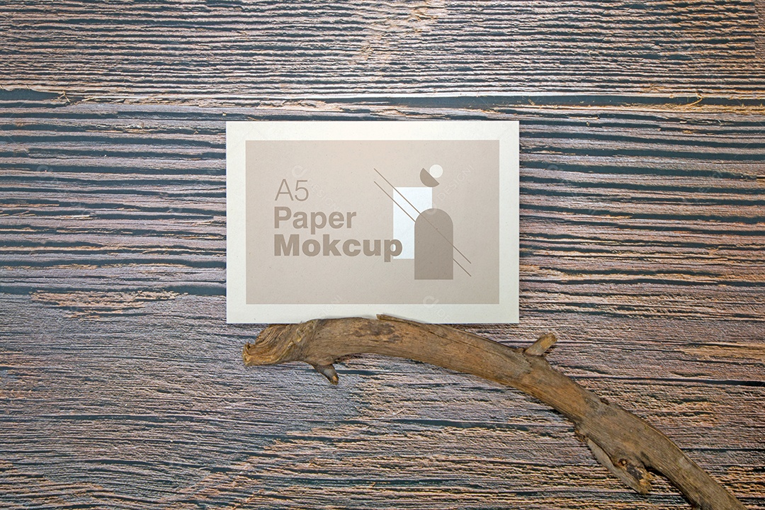 Mockup Cartão de Papel PSD Editável