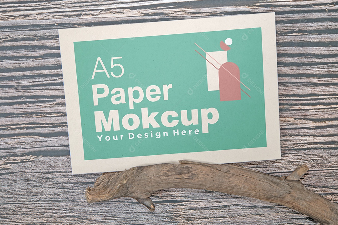 Mockup Cartão de Papel PSD Editável
