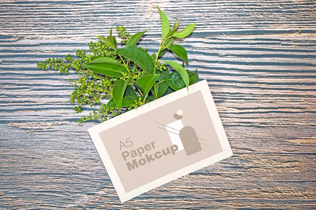 Mockup Cartão de Papel PSD Editável
